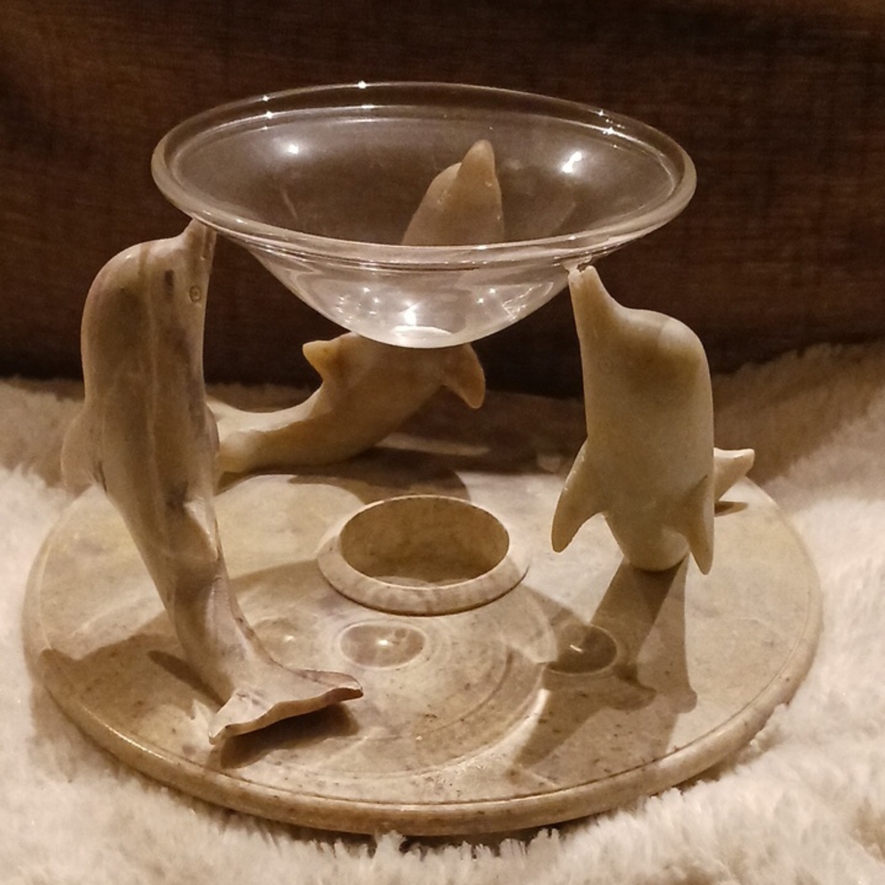 Vintage Speckstein-Sepia Animal Figurines Decor Accents